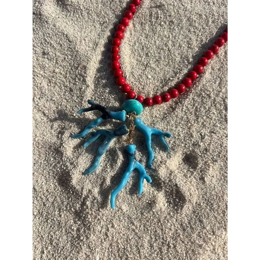 Boho beaded necklace #2683